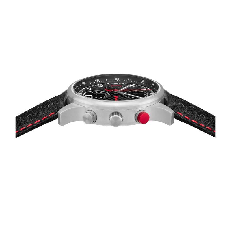 Audi Sport Chronograph Carbon, Herren, silber/schwarz